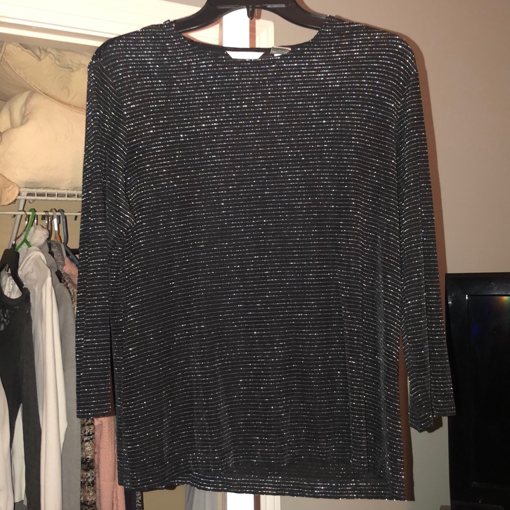 Laura Ashley black blouse